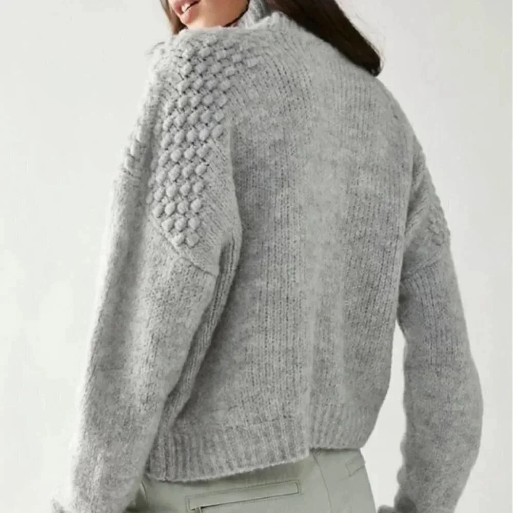 NWT Free People Bradley Pullover Sweater Grey Size XS
